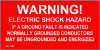 2" X 4" Engraved Solar Placard - "WARNING: ELECTRIC SHOCK HAZARD, IF A GROUND FAULT IS INDICATED....